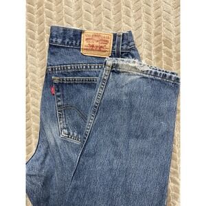 Womens Levis 550 Relaxed Tapered Blue Jeans * Size 14S‎  Inseam 28"